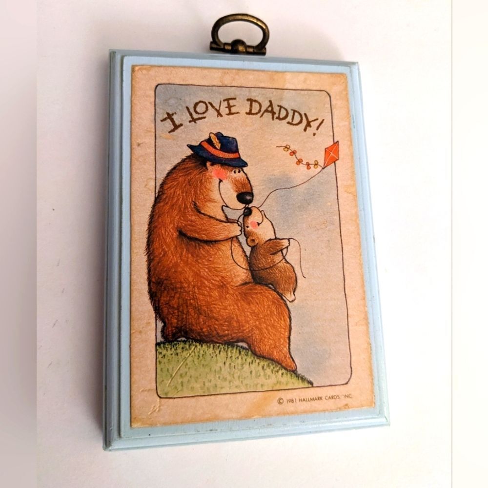 Hallmark vintage‎ I Love daddy plaque father's day ❤️🐻